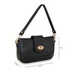 Croco Texture Crossbody Slingbag For Womens