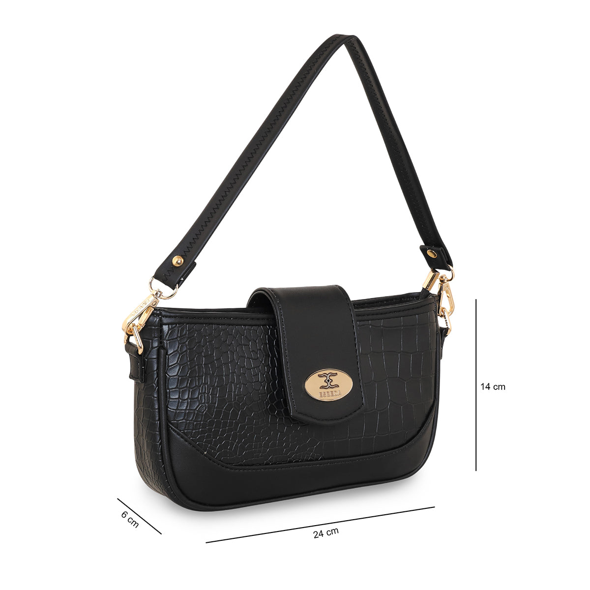 Croco Texture Crossbody Slingbag For Womens