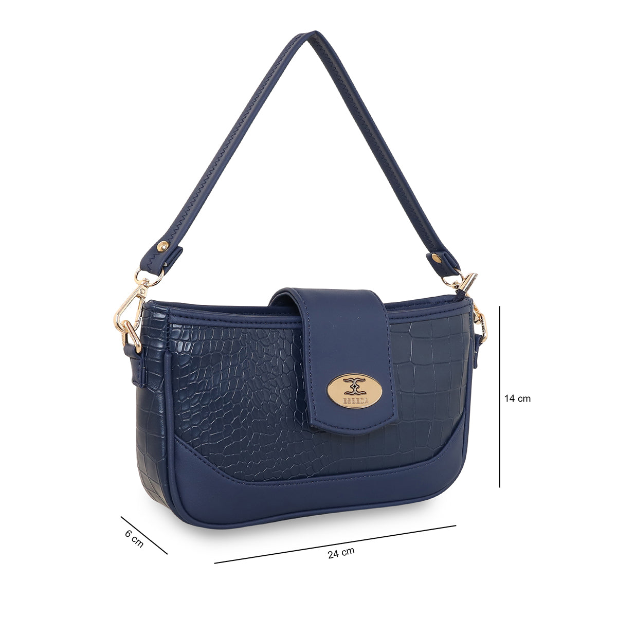 Croco Texture Crossbody Slingbag For Womens