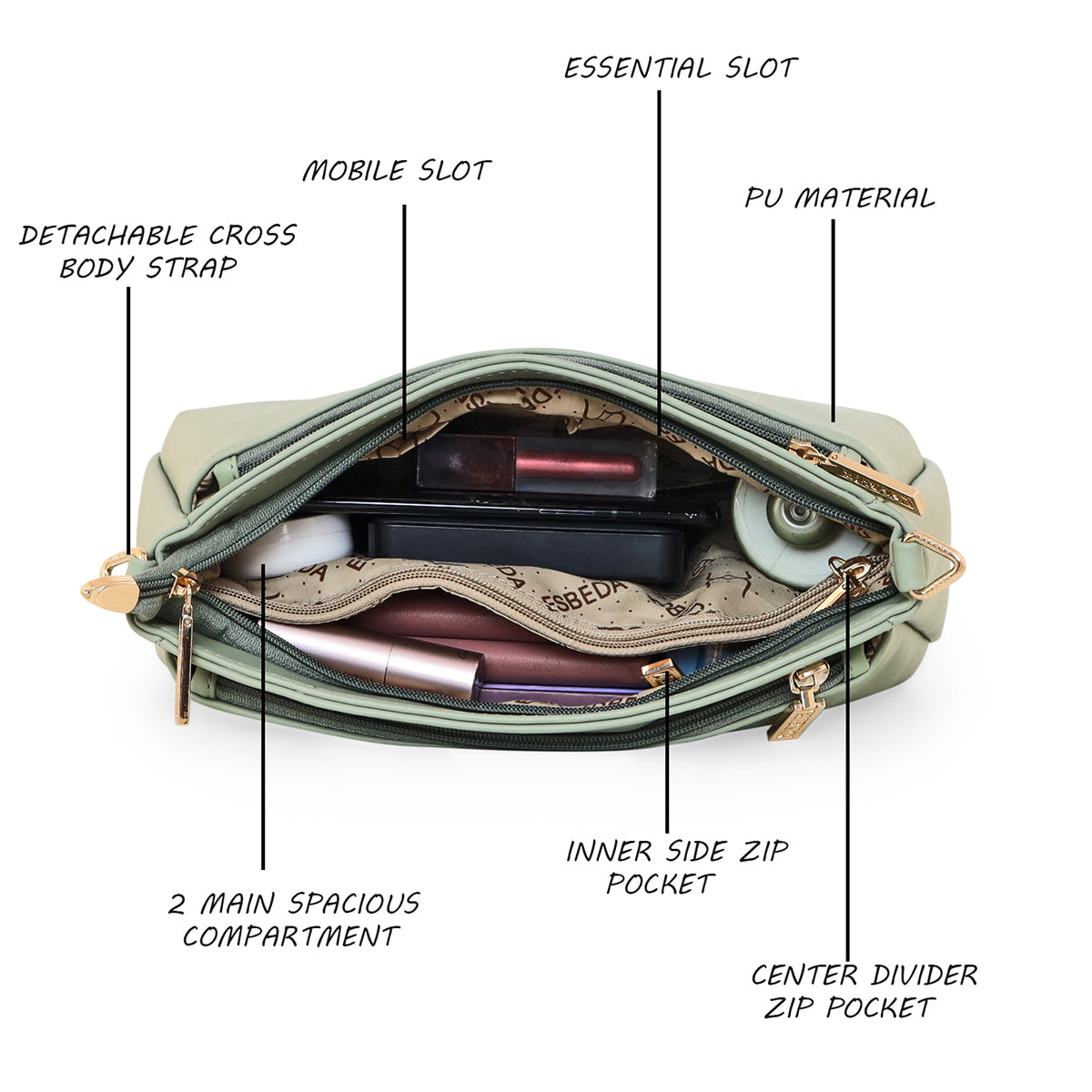 Puller Dual handle Slingbag For Womens- Large