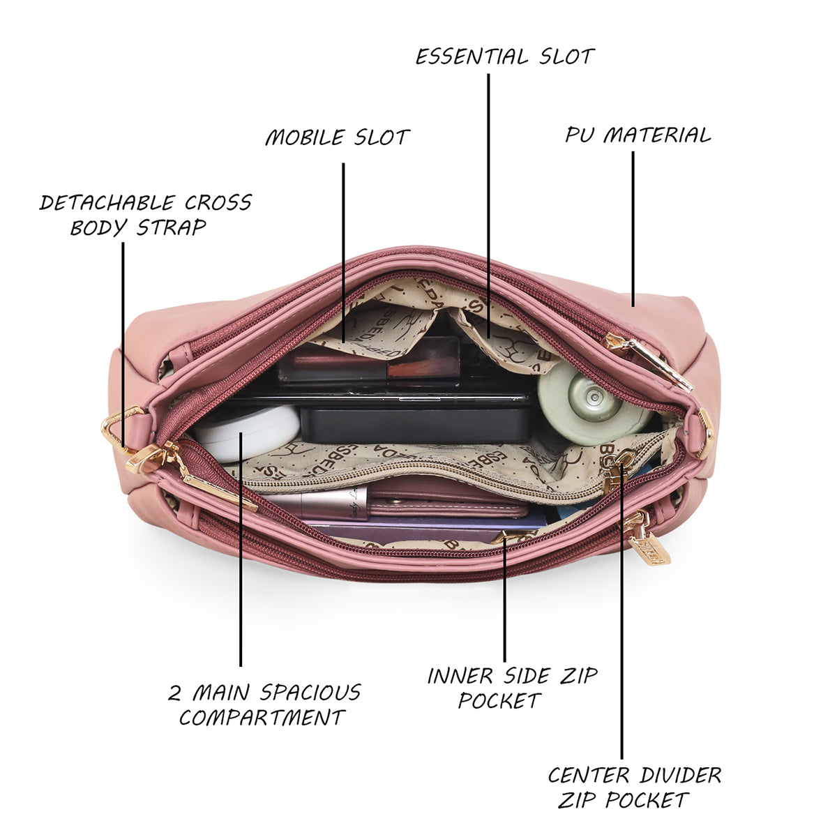 Puller Dual handle Slingbag For Womens- Large