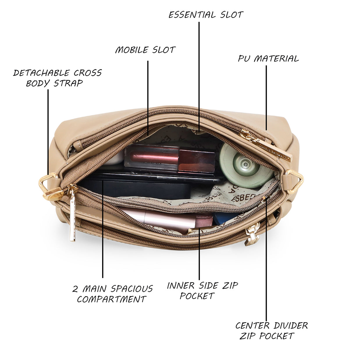 Puller Dual handle Slingbag For Womens- Large