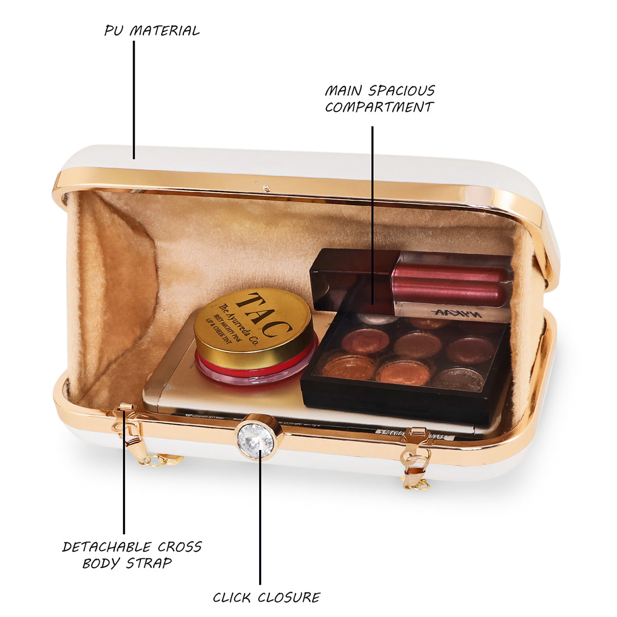 Partywear Boxy Clutch For Womens