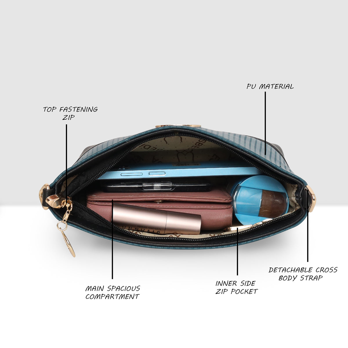 Lightweight Dual Handle Sling Bag For Womens
