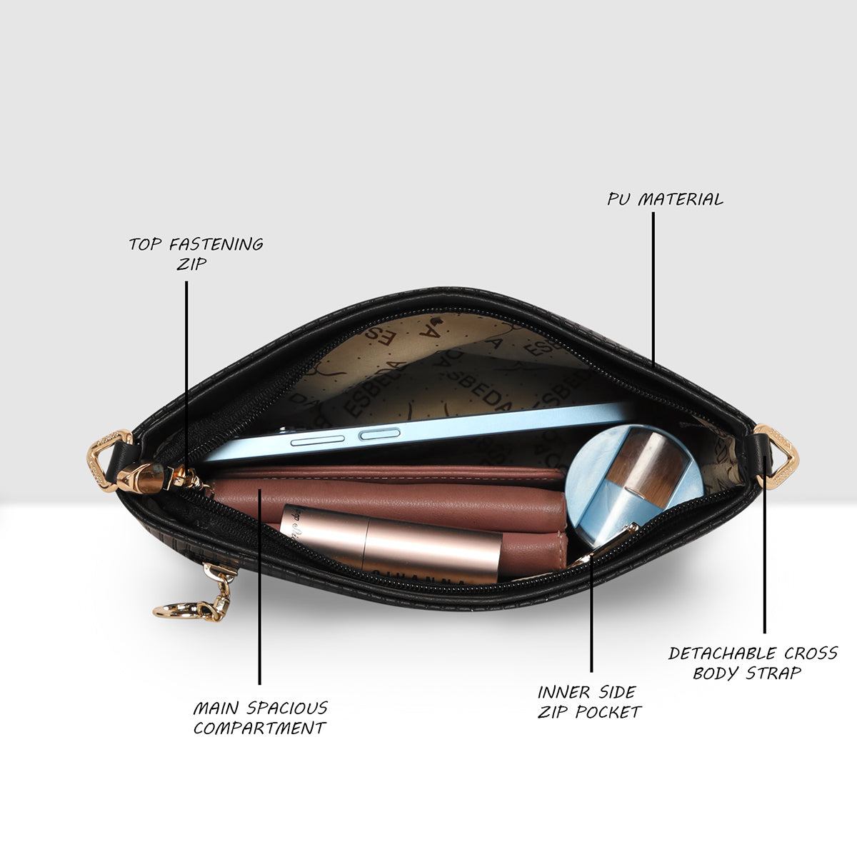 Lightweight Dual Handle Sling Bag For Womens
