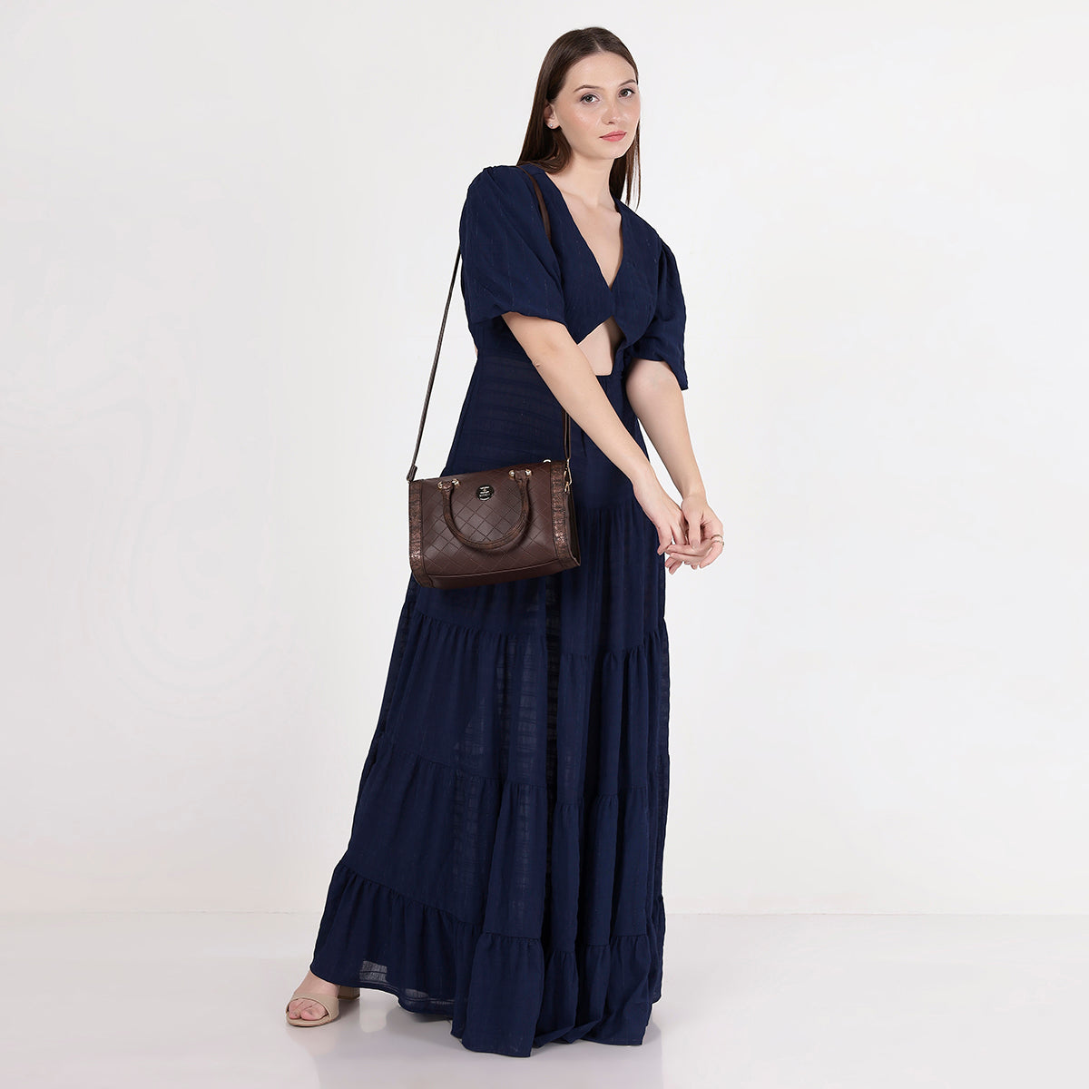 Glitter Top Handle Handbag For Womens