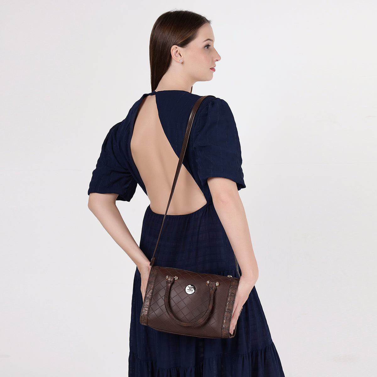 Glitter Top Handle Handbag For Womens