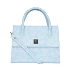 Solid Croco Texture Handbag For Womens