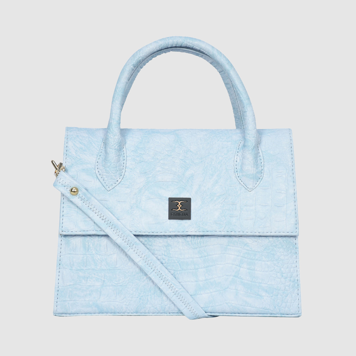 Solid Croco Texture Handbag For Womens Main image