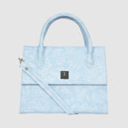 Solid Croco Texture Handbag For Womens