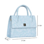 Solid Croco Texture Handbag For Womens
