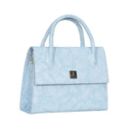 Solid Croco Texture Handbag For Womens