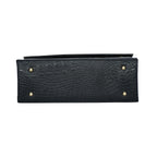 Solid Croco Texture Handbag For Womens