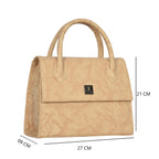 Solid Croco Texture Handbag For Womens