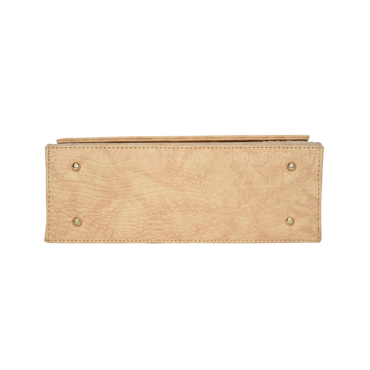 Solid Croco Texture Handbag For Womens