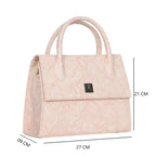 Solid Croco Texture Handbag For Womens