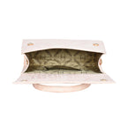 Solid Croco Texture Handbag For Womens