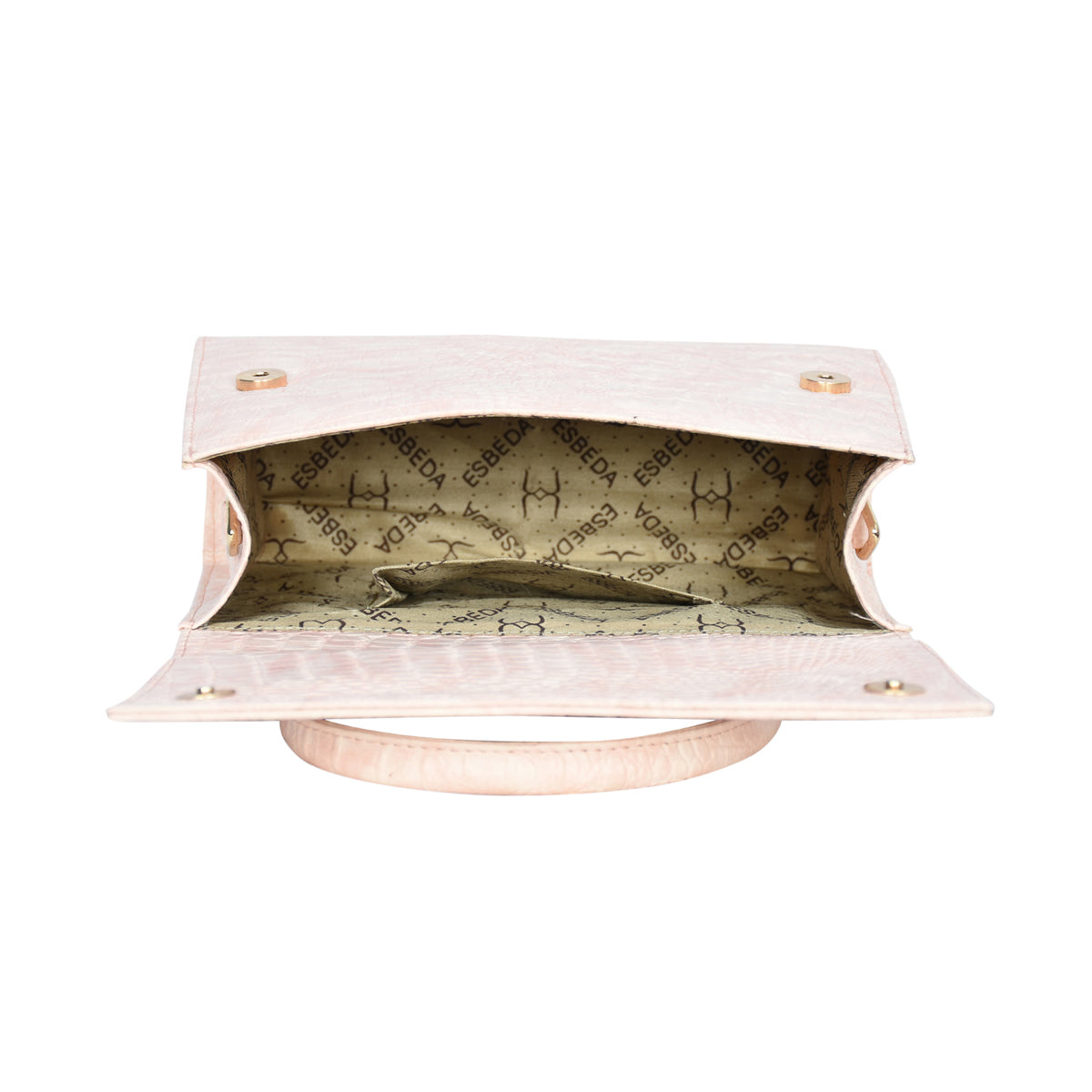 Solid Croco Texture Handbag For Womens