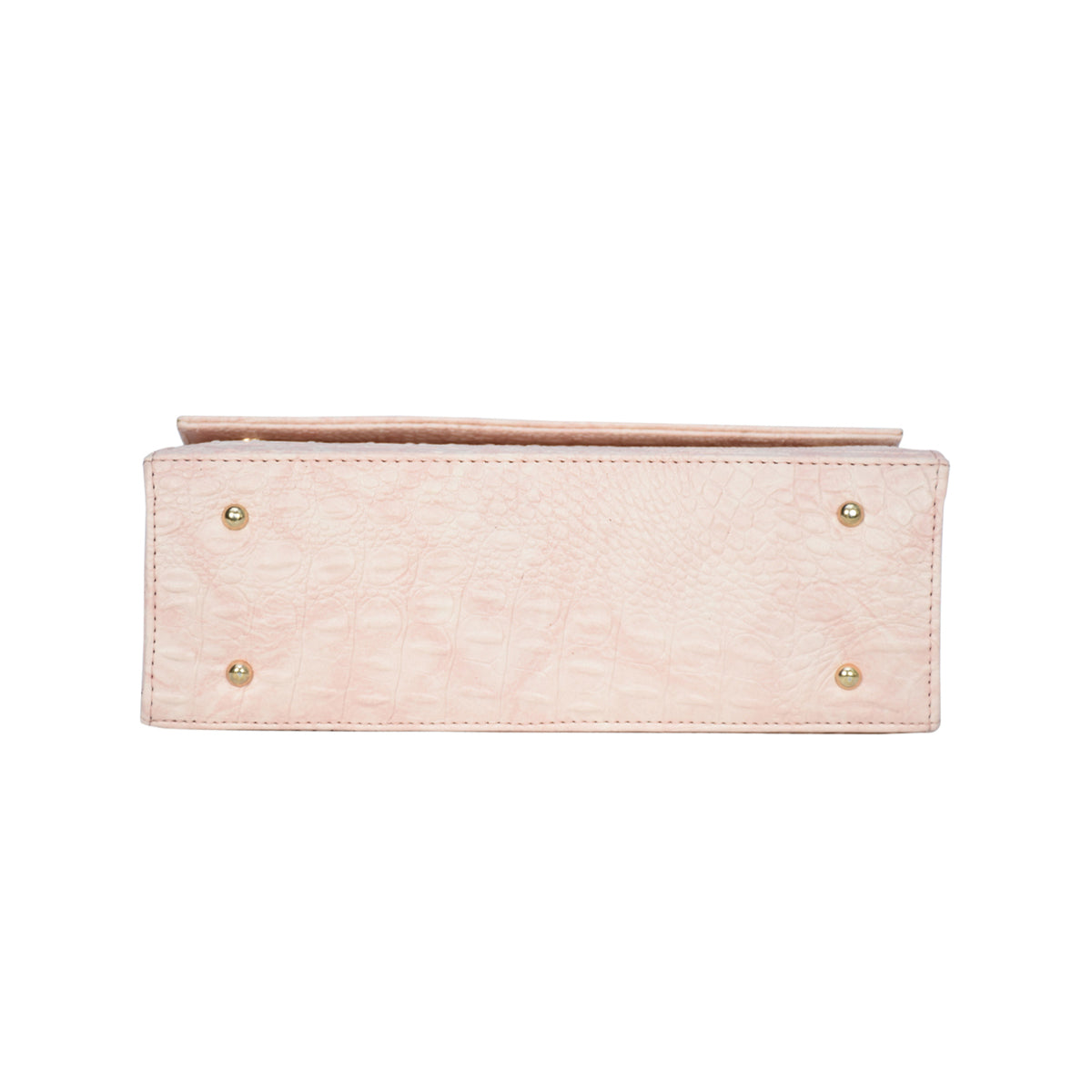 Solid Croco Texture Handbag For Womens