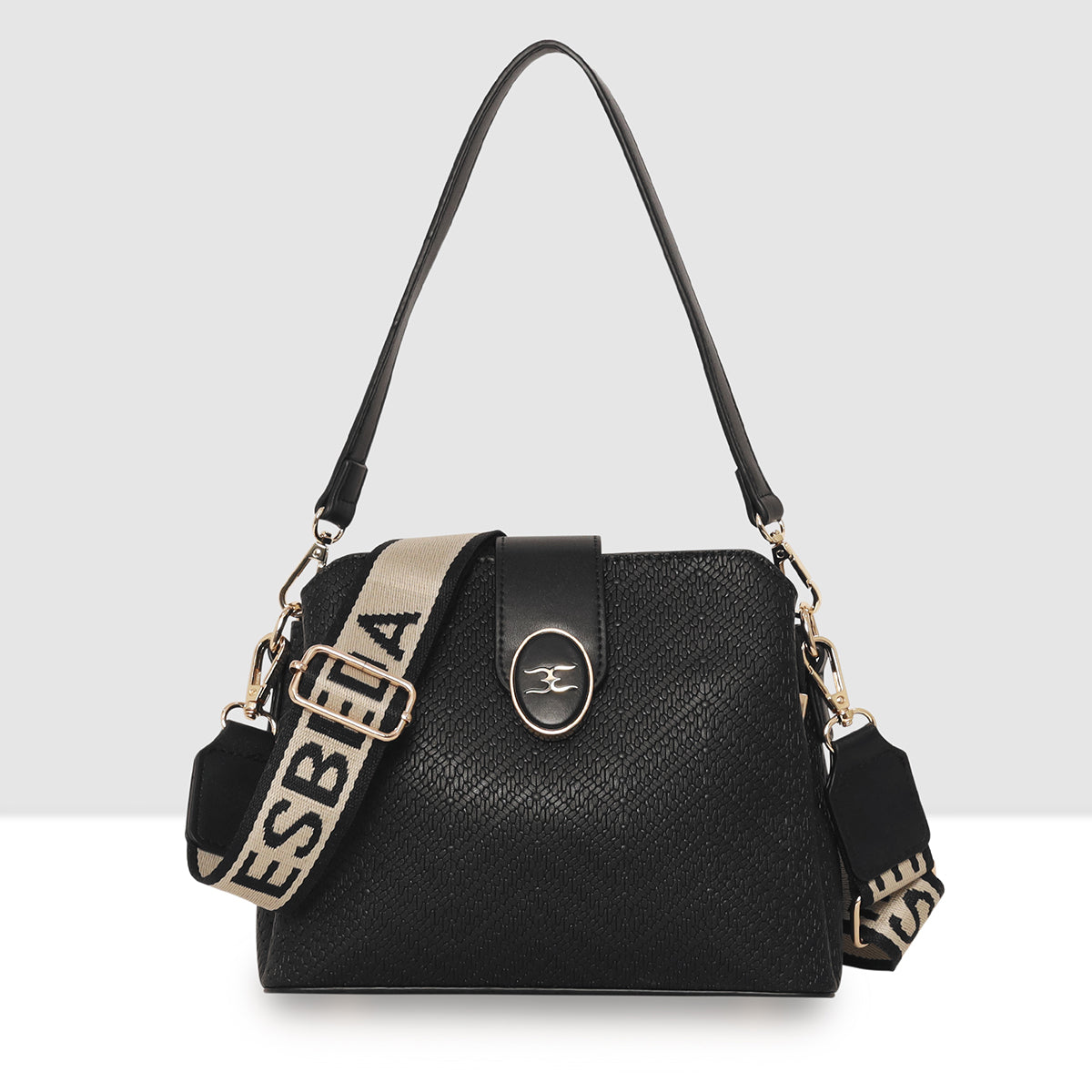 Texture Structured Sling Bag For Womens