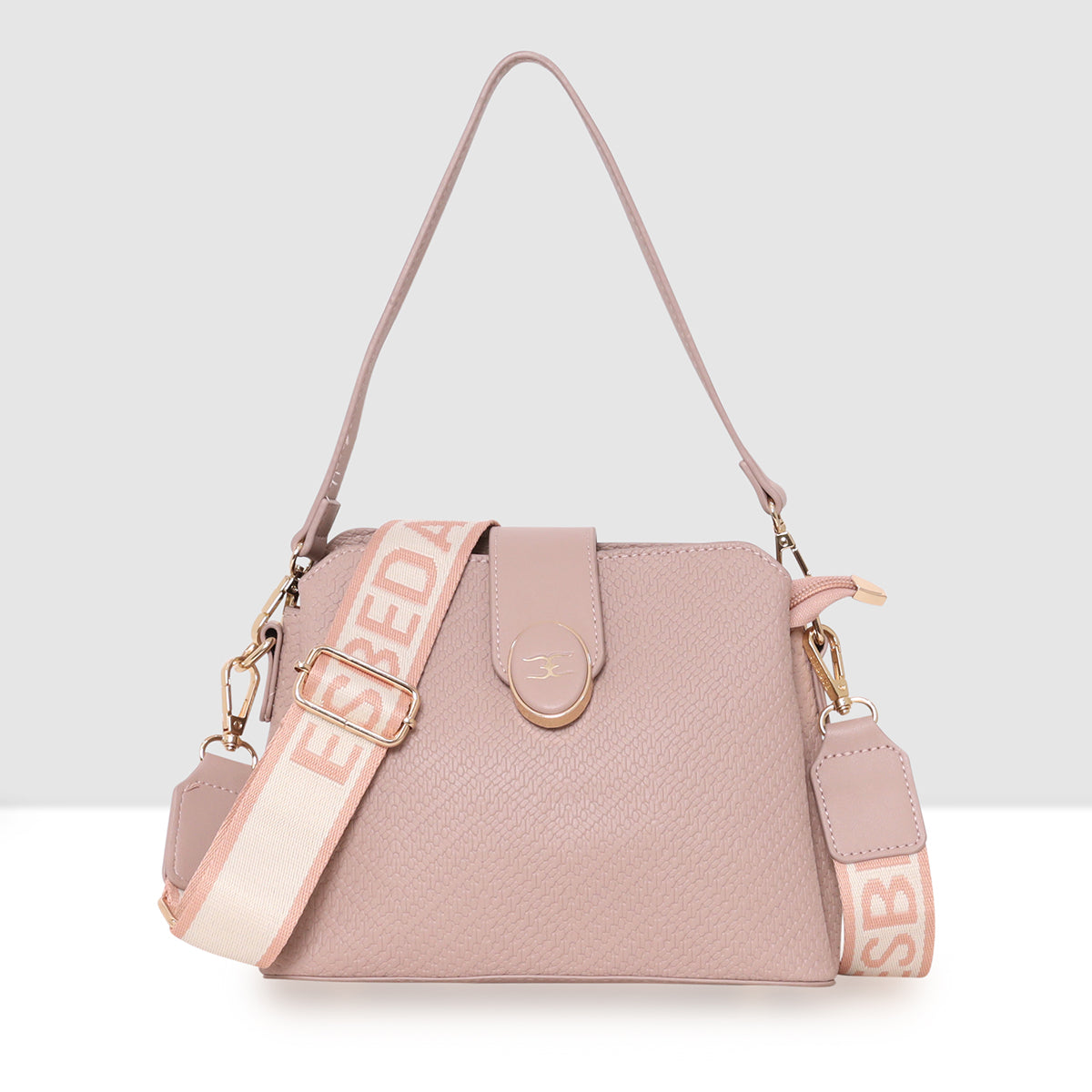 Texture Structured Sling Bag For Womens