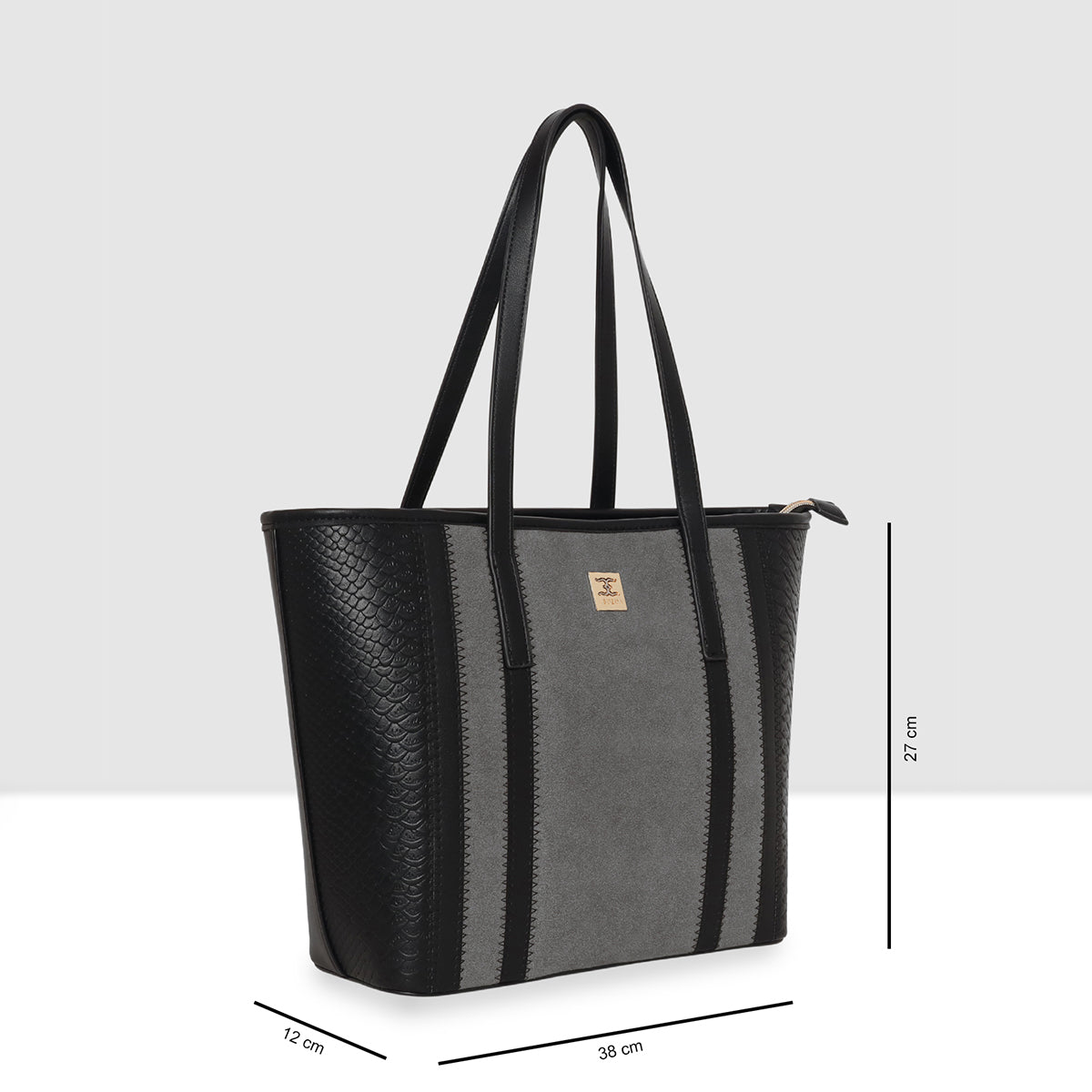 Fish Croco Suede Textured Handbag For Womens