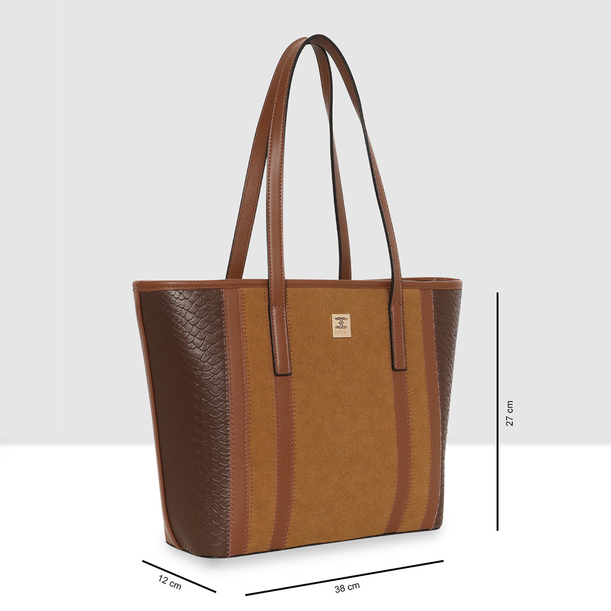 Fish Croco Suede Textured Handbag For Womens