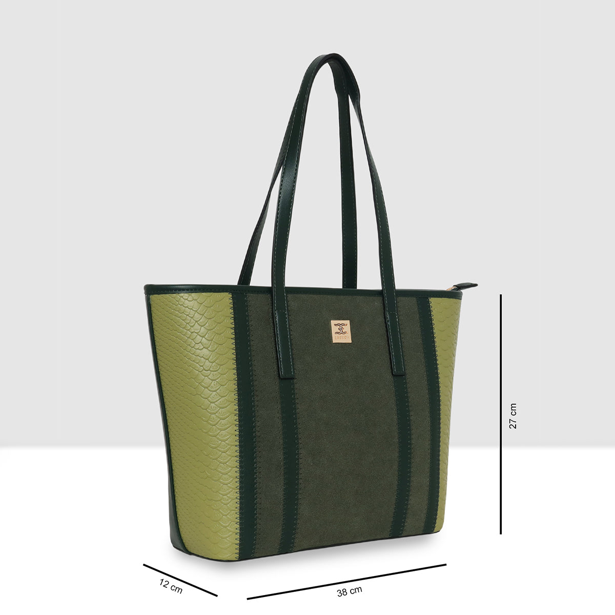 Fish Croco Suede Textured Handbag For Womens