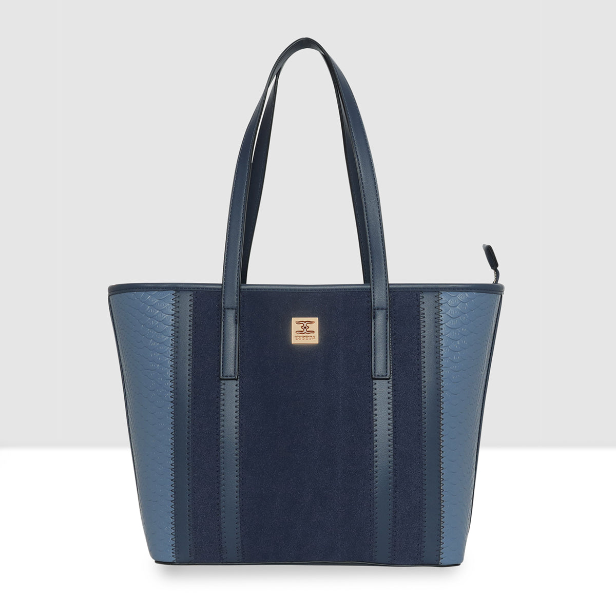 Fish Croco Suede Textured Handbag For Womens