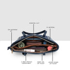 Fish Croco Suede Textured Handbag For Womens