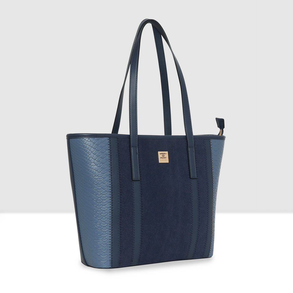Fish Croco Suede Textured Handbag For Womens