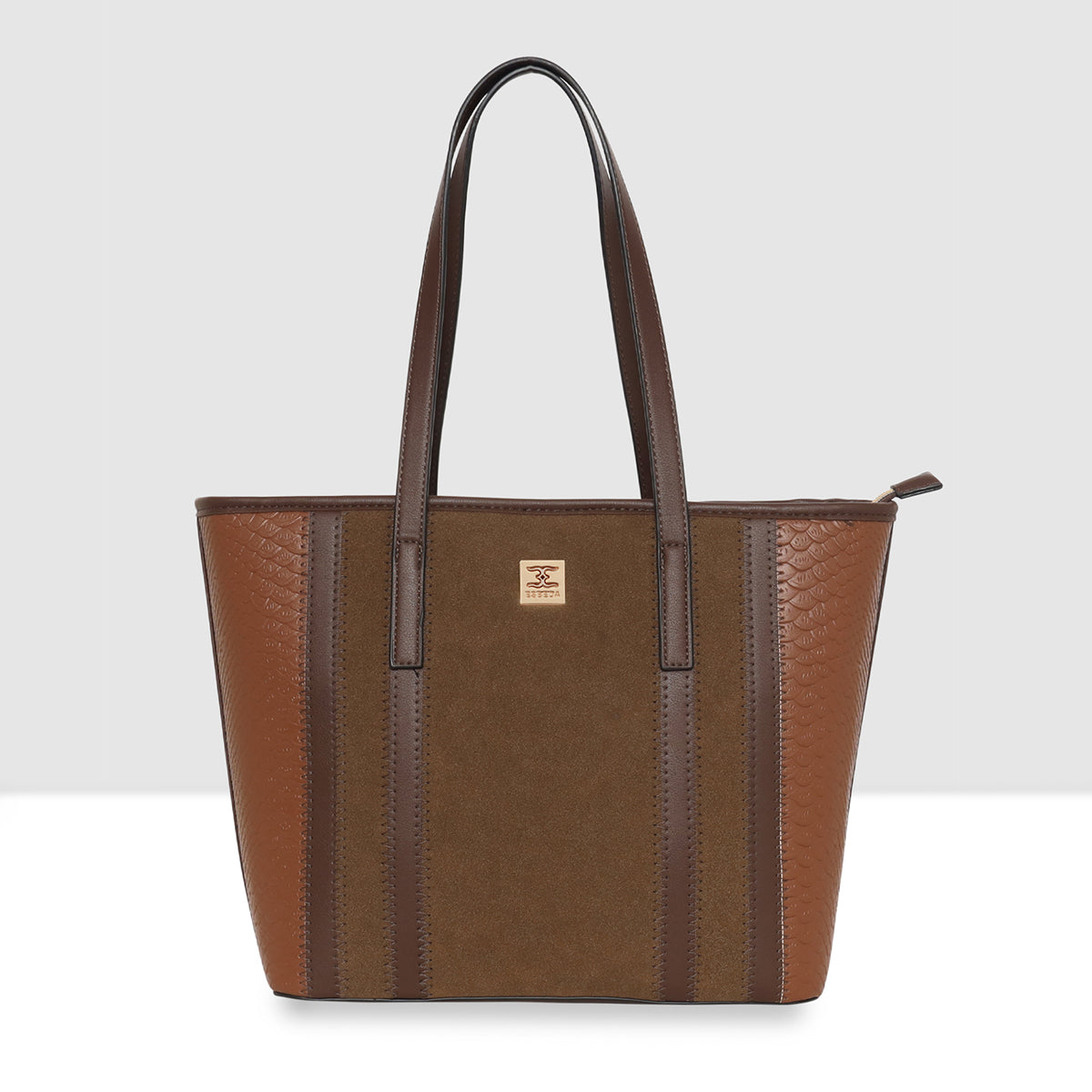 Fish Croco Suede Textured Handbag For Womens