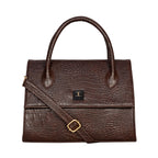 Solid Croco Texture Handbag For Womens