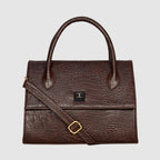 Solid Croco Texture Handbag For Womens