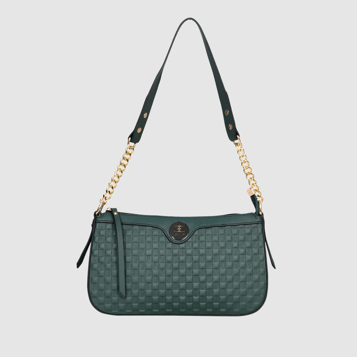 Solid Pattern Checks Texture Handbag For Womens Main image