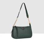 Solid Pattern Checks Texture Handbag For Womens