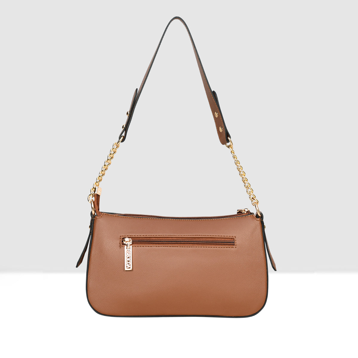 Solid Pattern Checks Texture Handbag For Womens
