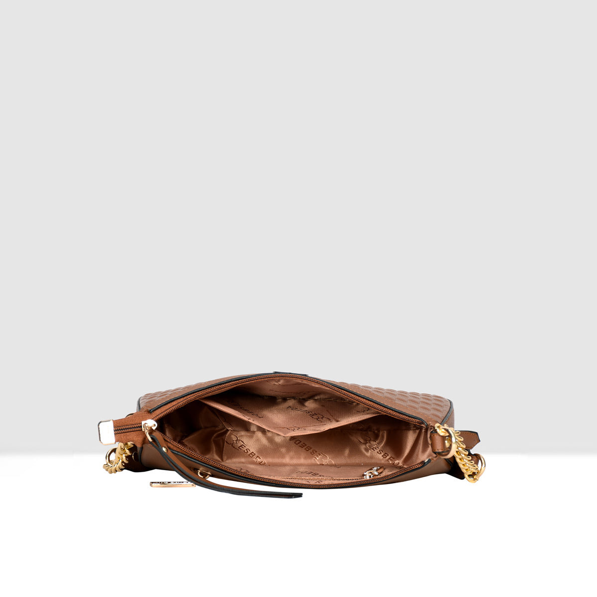 Solid Pattern Checks Texture Handbag For Womens
