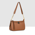 Solid Pattern Checks Texture Handbag For Womens
