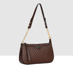 Solid Pattern Checks Texture Handbag For Womens
