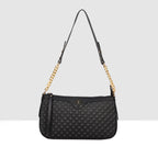 Solid Pattern Checks Texture Handbag For Womens