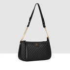 Solid Pattern Checks Texture Handbag For Womens