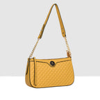 Solid Pattern Checks Texture Handbag For Womens