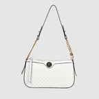 Solid Pattern Checks Texture Handbag For Womens