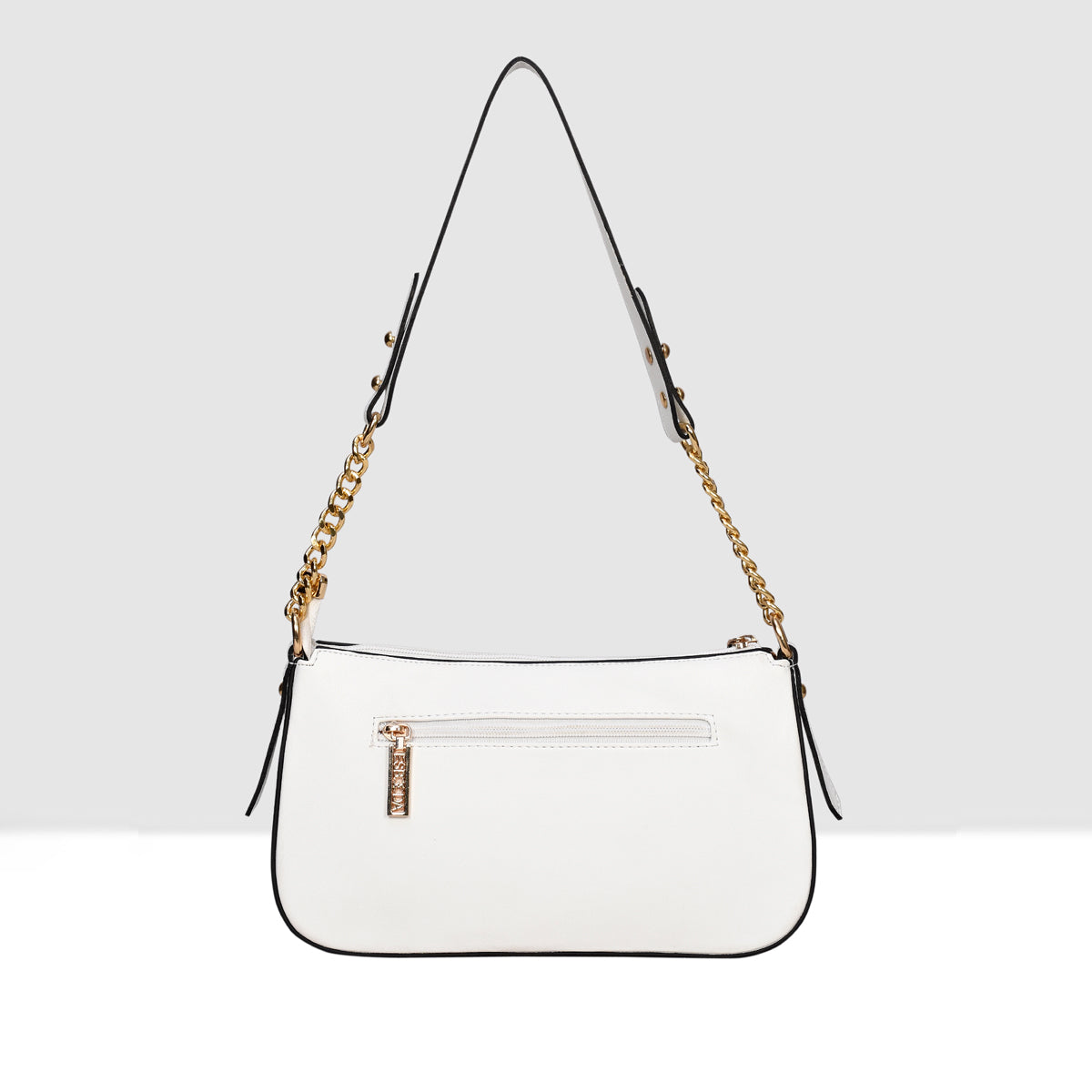 Solid Pattern Checks Texture Handbag For Womens