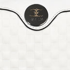 Solid Pattern Checks Texture Handbag For Womens