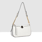 Solid Pattern Checks Texture Handbag For Womens