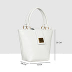 Structured Top Handle Handbag For Womens