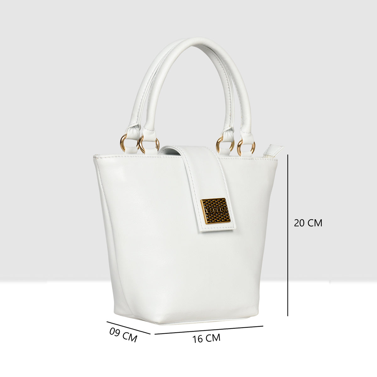 Structured Top Handle Handbag For Womens
