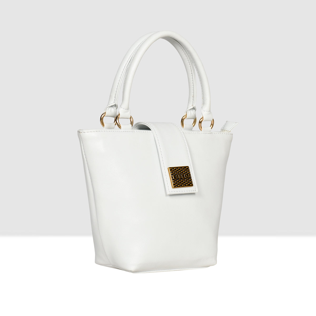 Structured Top Handle Handbag For Womens